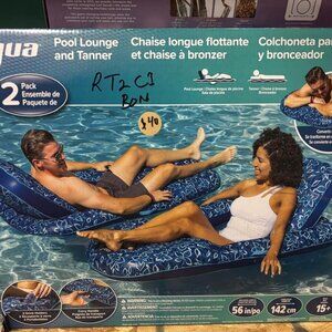 Aqua Luxury Pool Lounger, 2 Pack
